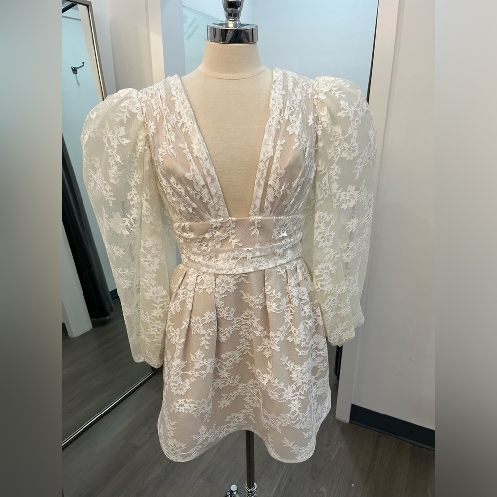 By Watters “Meringue 37110” Little White Dress